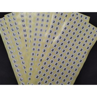 Decal tem dán size quần áo-size mac-Nhãn Size quần á0-Đủ size-Hàng bán sẵn, nhận in theo yêu cầu