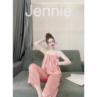 Bộ hai dây quần dài lụa satin trơn siêu xinh siêu sang