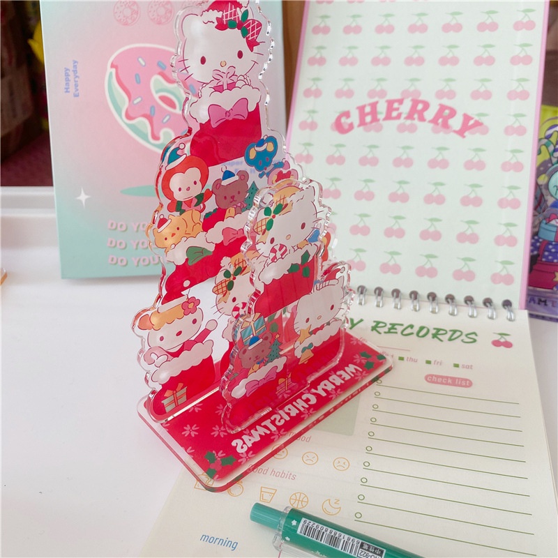 Đồ chơi mô hình nhân vật SANRIO nhiều kiểu tùy chọn bằng acrylic hai mặt đáng yêu trang trí nhà cửa