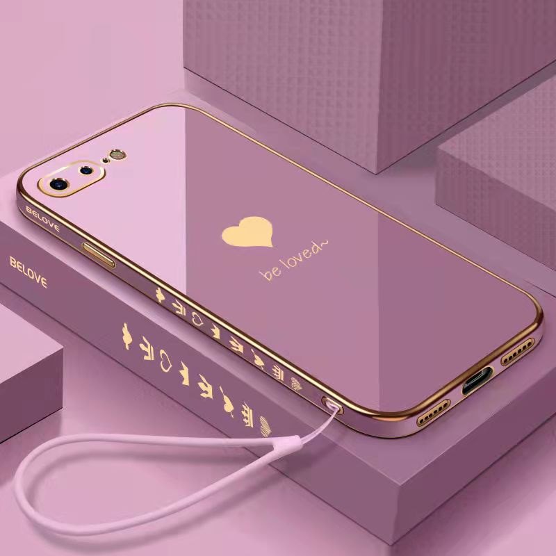 Ốp Điện Thoại Silicon Hình Vuông Mạ Viền Sang Trọng Cho iPhone 7plus 8plus se2020 ix xs max xr iPhone 6 6s plus iPhone7 8