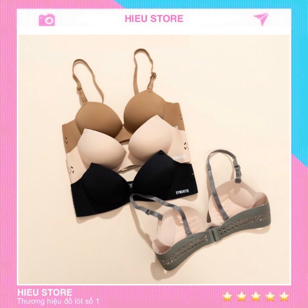 Áo ngực nữ su đúc SYMUNTIE bản hoa 3D ⚡FreeShip⚡ áo lót su nâng ngực - áo lót nữ đẹp S03 Hieu Store24h