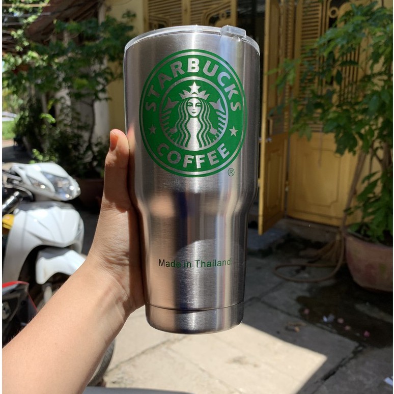 Ly giữ nhiệt Thái Lan 900ml kèm ống hút - cốc giữ nhiệt Inox cao cấp