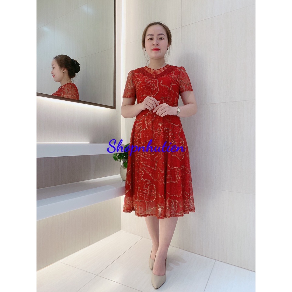 Đầm TRUNG NIÊN cao cấp sang chảnh dự tiệc