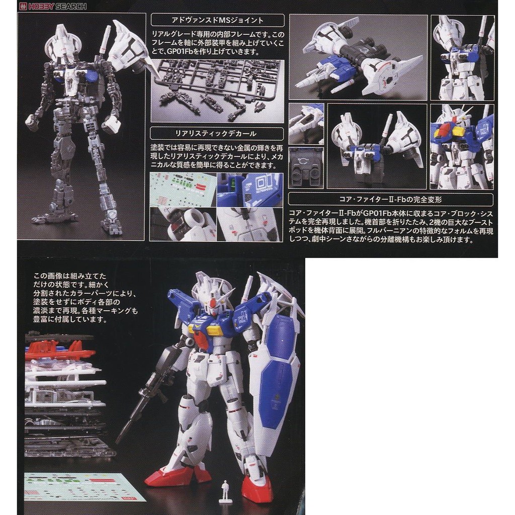 Mô hình RG RX-78 GP01Fb Gundam GP01 Full burnern Bandai