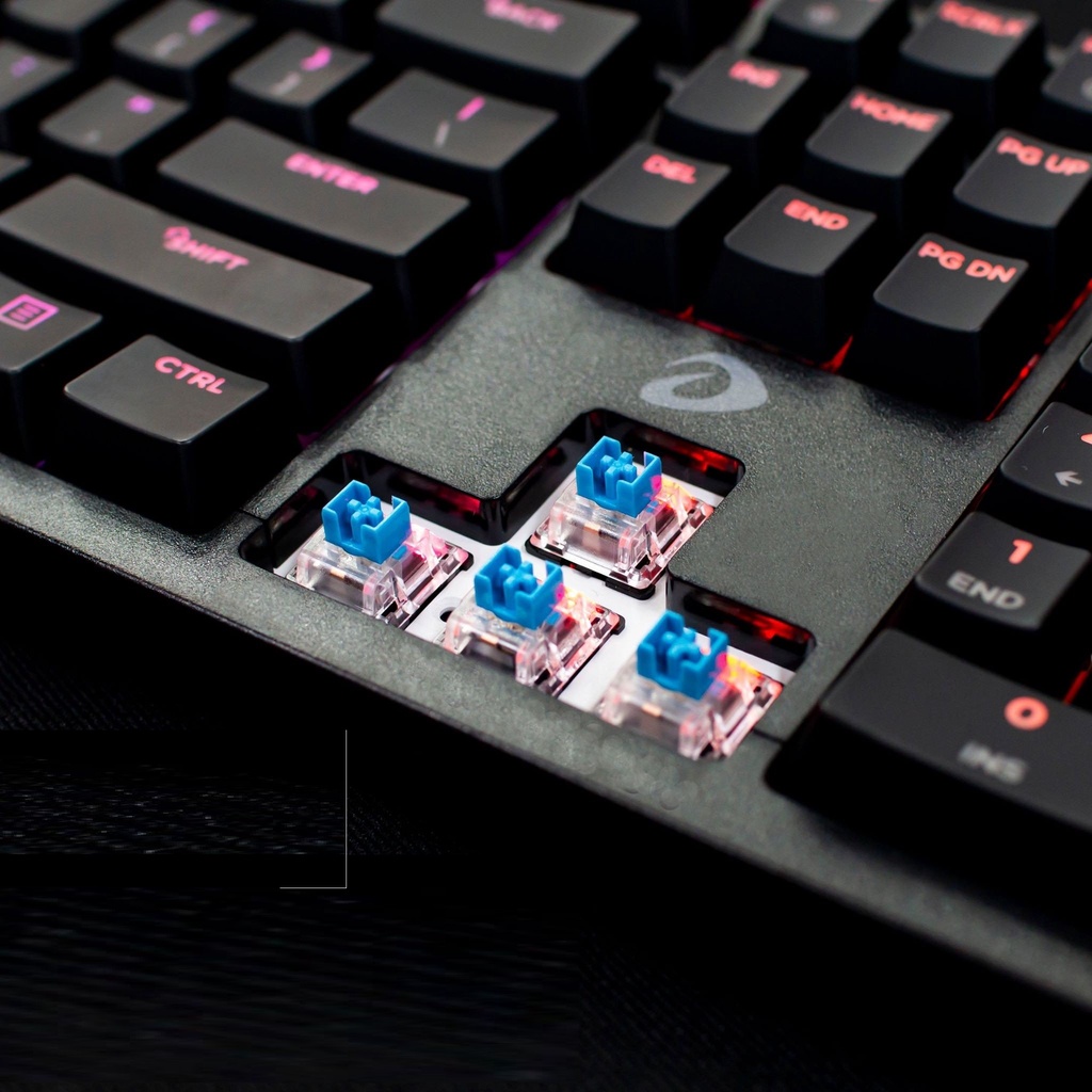 Bàn Phím Cơ DAREU EK810 Multi - Led 7 Màu Ở Các Vị Trí Chia Theo Vùng_Black, blue swich