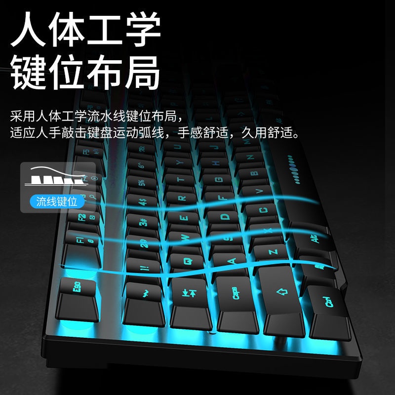 Bàn phím cơ chơi game có dây dành cho máy tính laptop