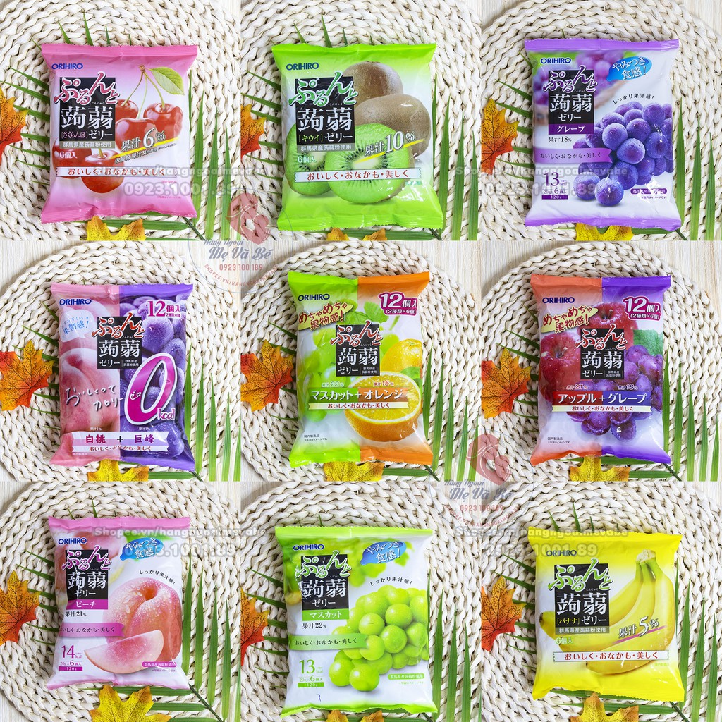 Thạch trái cây Orihiro, thạch hoa quả đủ loại Nhật Bản 12m+ [Date T8 - T12/2021] | BigBuy360 - bigbuy360.vn