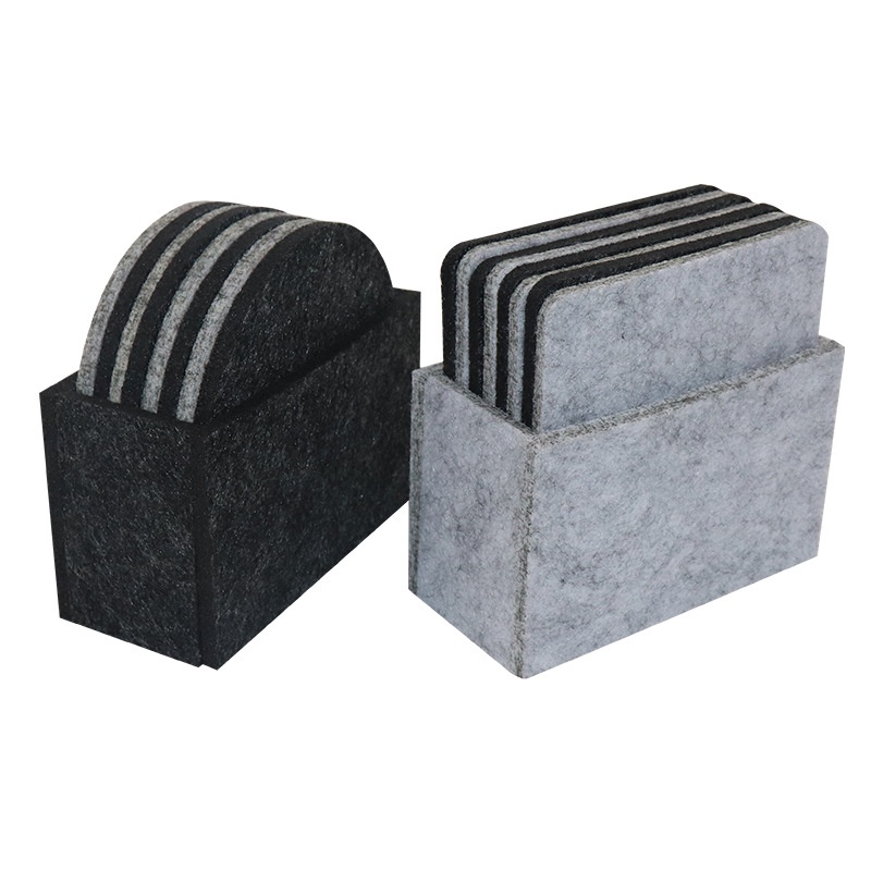 Set 8 Tấm Lót Ly Tròn Bằng Vải Nỉ Cách Nhiệt Bền Bỉ Bảo Vệ Cốc Nước Nóng/Cà Phê/Phụ Kiện Nhà Bếp