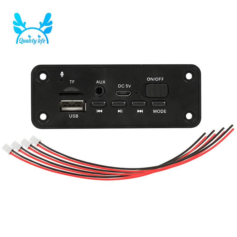 Bảng Mạch Khuếch Đại Âm Thanh 2x3w Dc 5v Mp3 Wma Bluetooth 5.0 Usb Fm Tf Cho Xe Hơi