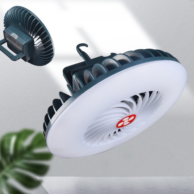 Quạt treo lều tích hợp đèn dành cho cắm trại dã ngoại