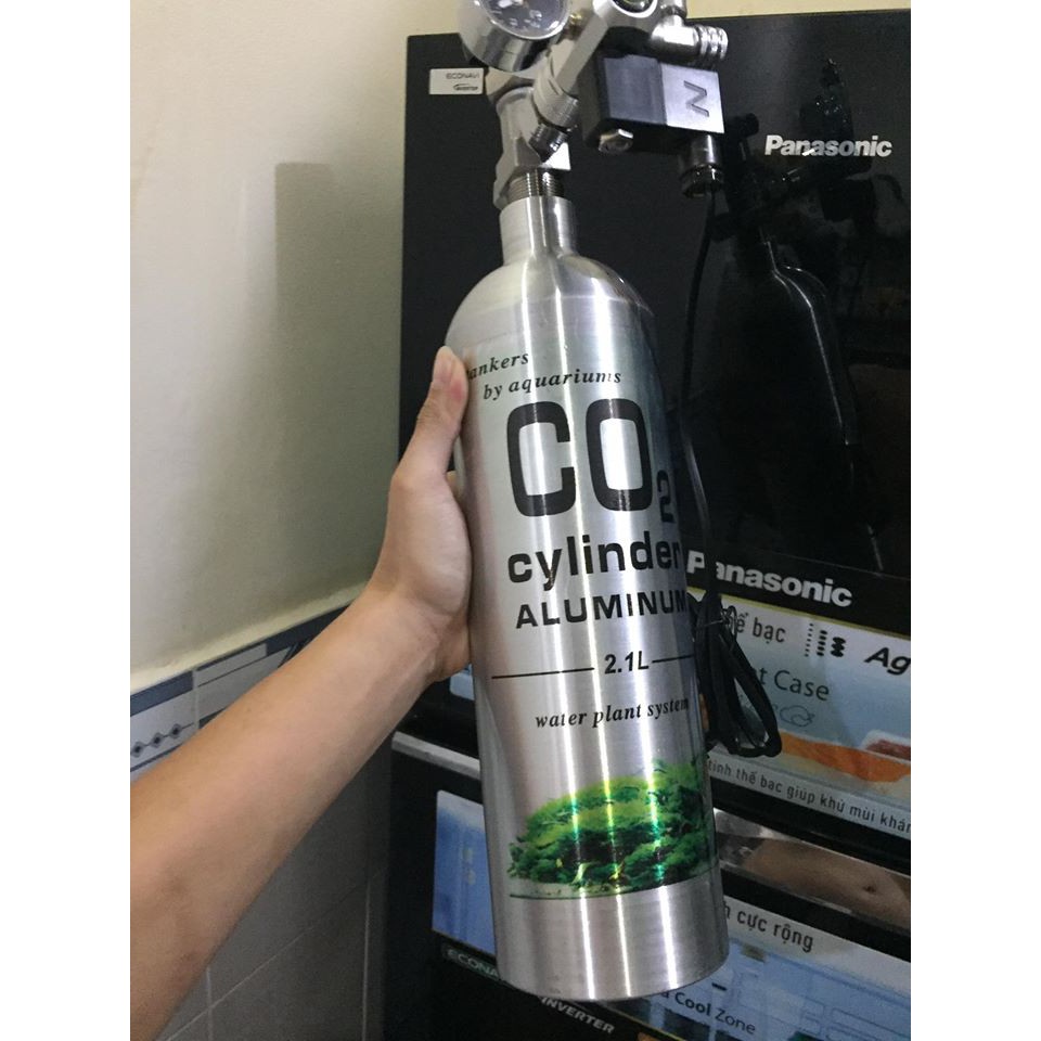 Bình nhôm 2l Japan + van điện mufan