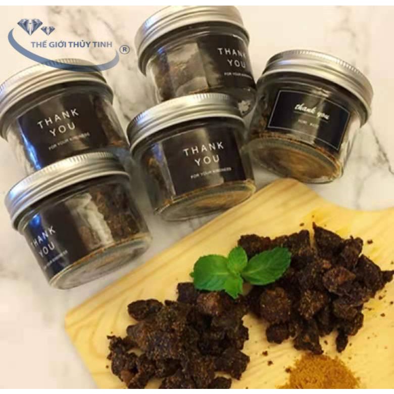 HŨ THỦY TINH NẮP NHÔM 100ML - Làm sữa chua, bánh Plan, mứt và đựng thực phẩm