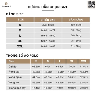 Áo polo nam cá sấu santino form chuẩn, phối bo cổ vàng, co giãn - ảnh sản phẩm 9