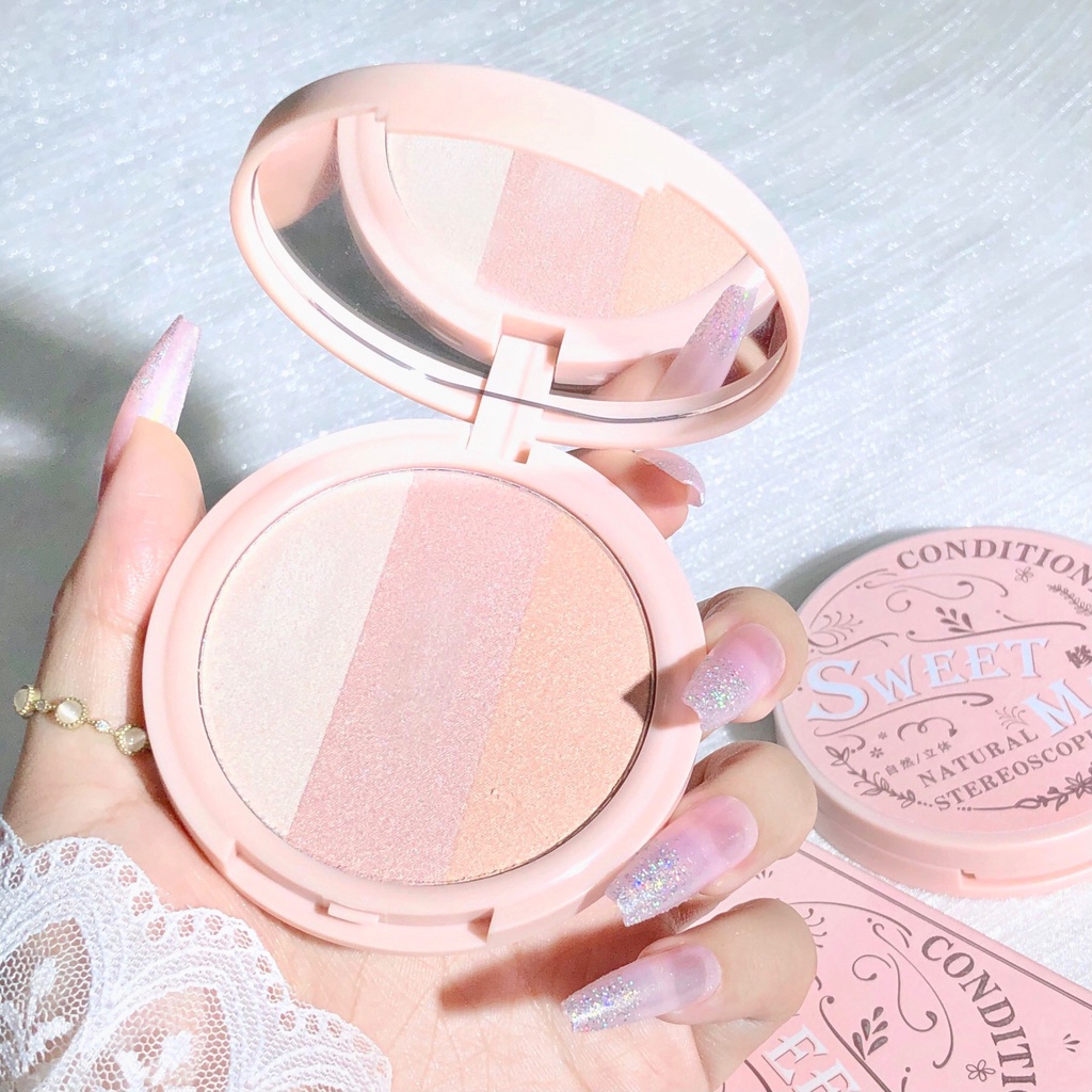 Bảng Phấn Bắt Sáng / Má Hồng / Tạo Khối Màu Lì / Lấp Lánh Đa Năng