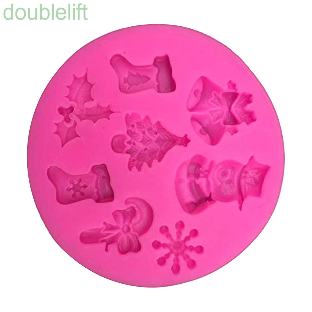 Khuôn silicone tạo hình chủ đề giáng sinh trang trí bánh