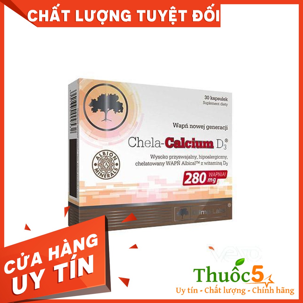 [GIÁ GỐC] Chela Calcium, Canxi cho bà bầu, giúp hấp thu Vitamin D3 hộp 30 viên