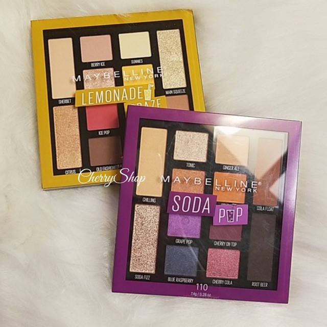 Bảng phấn mắt Maybelline Soda Pop / Lemonade Craze Eyeshadow Palette Makeup (7.4g) - mỹ phẩm ola