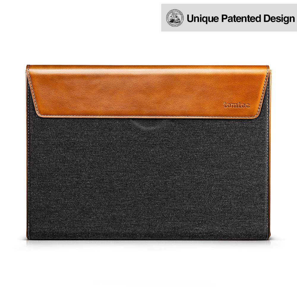 TÚI CHỐNG SỐC, KHÁNG NƯỚC TOMTOC (USA) PREMIUM LEATHER FOR MACBOOK PRO 15″ NEW/AIR 2018 ( H15-E02Y )