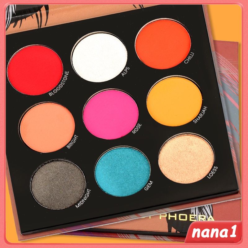 【New】 PHOERA Natural Make up Eye Shadow 9 Colors Palette Cosmetics Warm Beauty Makeup Tool Retro Eyeshadow Palette 【n】
