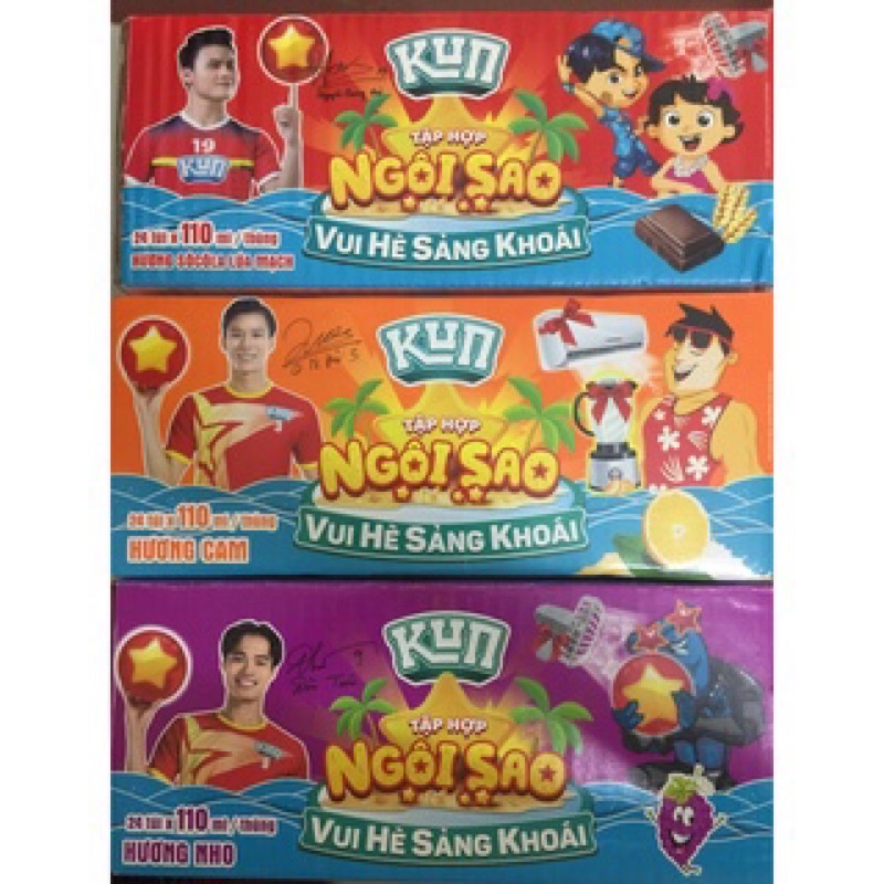 Thùng 24 túi Kun 110ml (các hương vị)