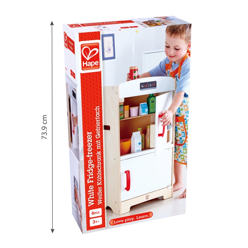tiNiStore-Đồ chơi bằng gỗ hape tủ lạnh màu trắng TiNiToy E3153A