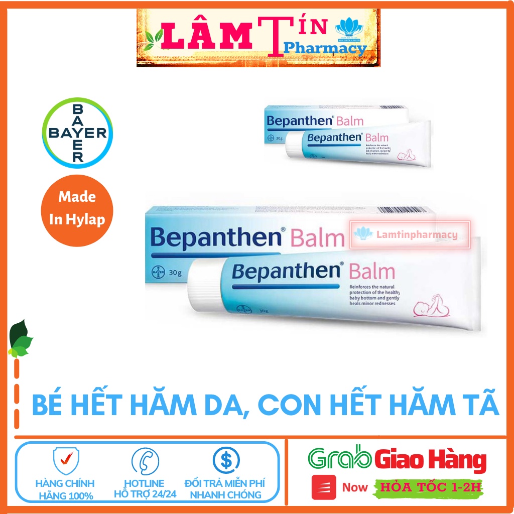 Bepanthen Balm Kem chống hăm Hàng chính hãng mẫu mới 2021 - Tuýp 30g