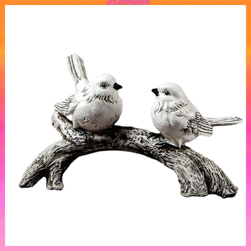 Set 2 Chú Chim Bằng Nhựa Resin Sáng Tạo Trang Trí Sân Vườn