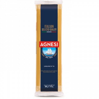 Mì Ý Linguine Agnesi 500g, dùng lúa mì durum cao cấp giữ sốt, không gãy và dính
