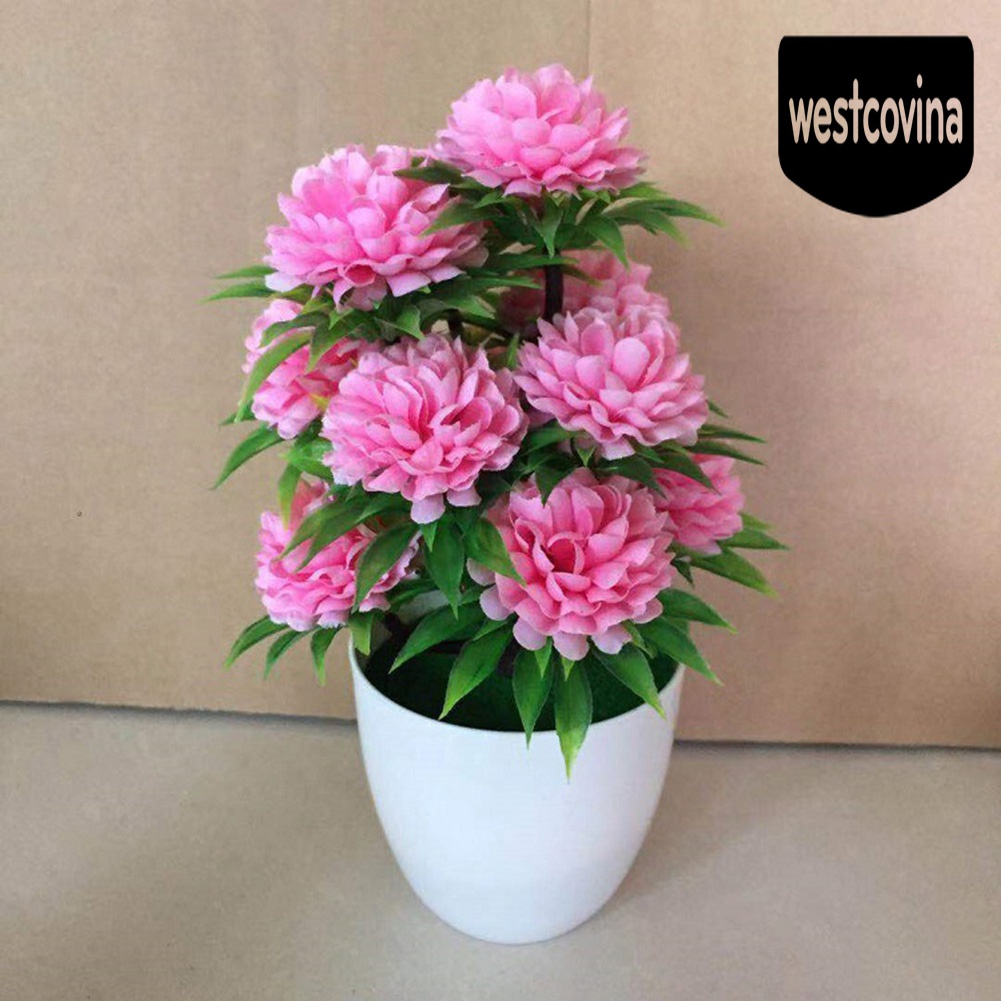 [Hot]☀ 1 Chậu Hoa Cúc Nhân Tạo Trang Trí Nội Thất