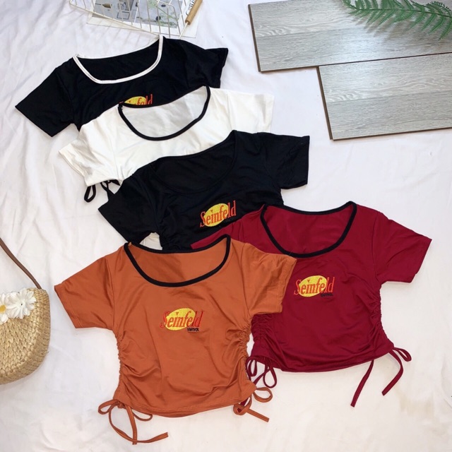 [ Mã WASTAPR giảm 10K đơn 50K] ÁO CROPTOP THÊU DÂY RÚT | BigBuy360 - bigbuy360.vn