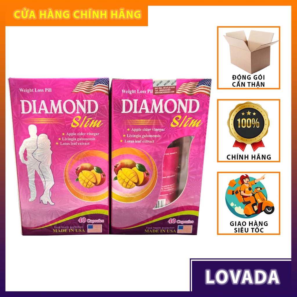 Viên uống Giảm cân Diamond Slim USA Mẫu mới an toàn hiệu quả [CHÍNH HÃNG]