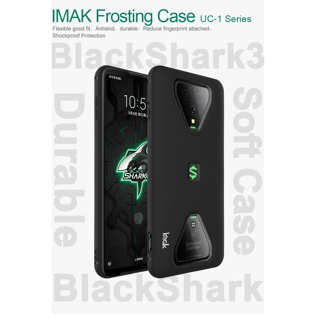 [Chính Hiệu iMak-Ảnh Thật] Ốp lưng Xiaomi Black Shark 3/ Shark 3s Dẻo Đen Nhám