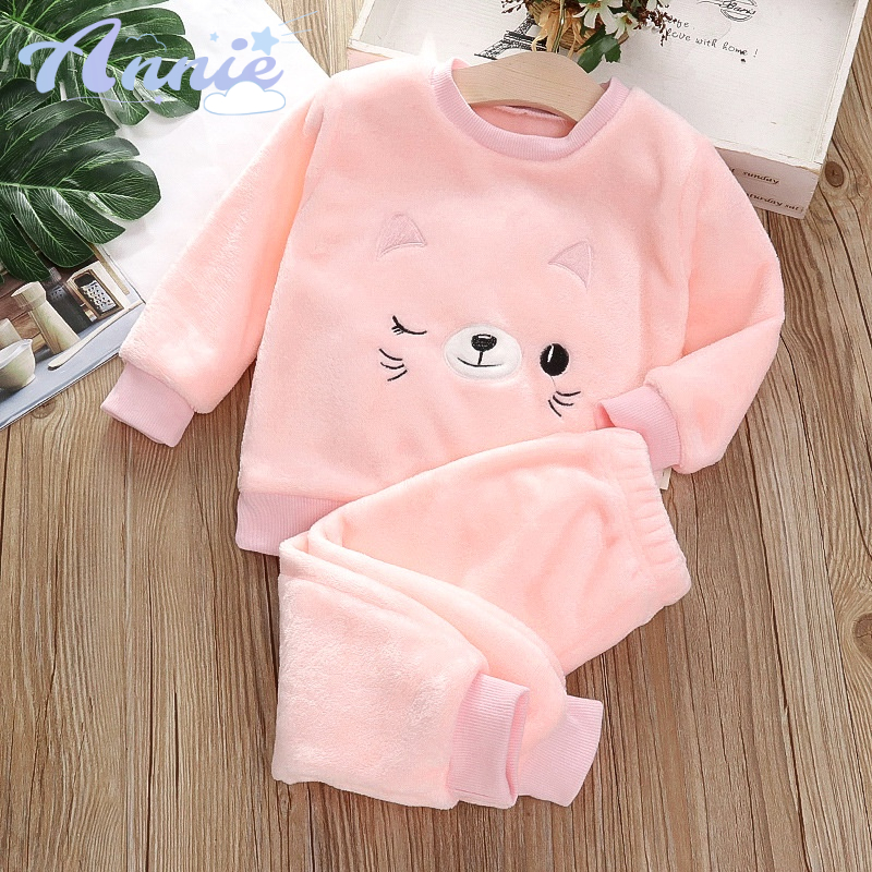 Bộ Đồ Ngủ Bằng Flannel Thời Trang Thu Đông Mới Cho Bé