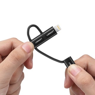 Cáp sạc 3 trong 1 Micro USB/ USB Type C/ Lightning dài 0,5m Ugreen 30783
