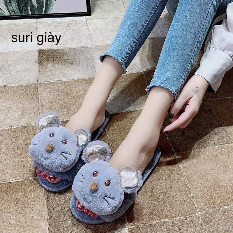 Dép lông mang trong nhà hình con chuột
