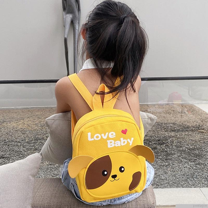 Balo vải bạt in hoạt hình dễ thương cho trẻ em