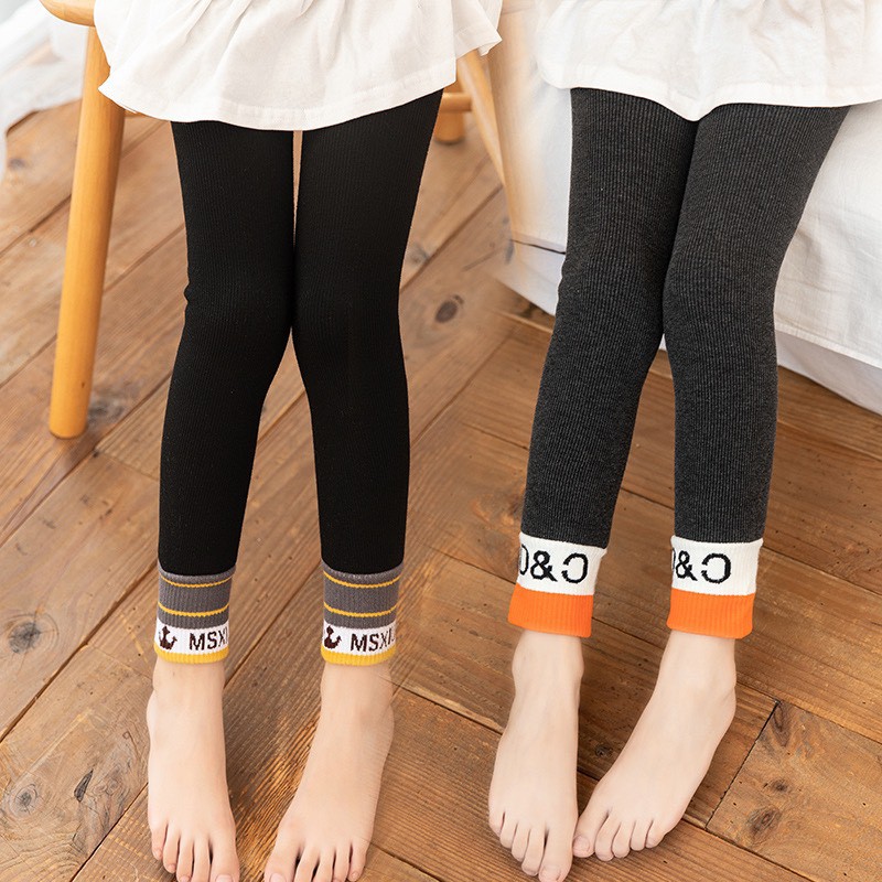 Quần legging lót lông siêu ấm cho bé chất len tăm đanh lì