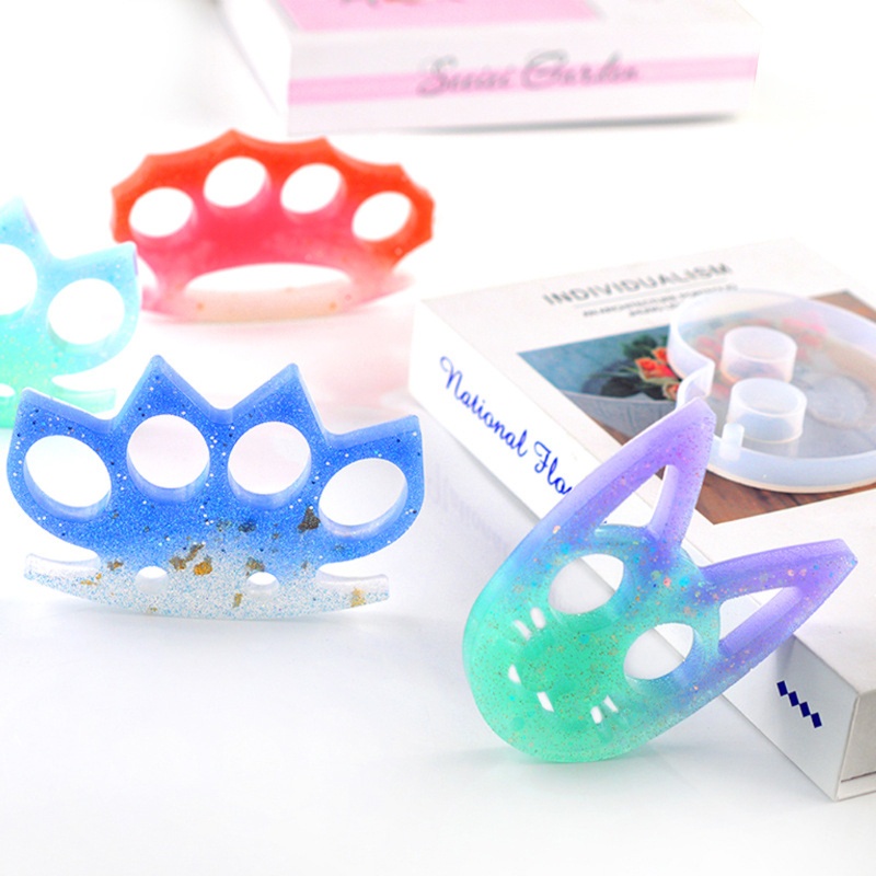 Khuôn Silicone Làm Móc Khóa Thủ Công Hình Dấu Chân Hổ Độc Đáo