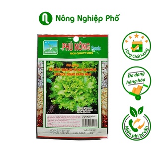 Hạt Giống Xà Lách Xoăn Sư Tử Hạt Đen PHÚ NÔNG Gói 5 Gram