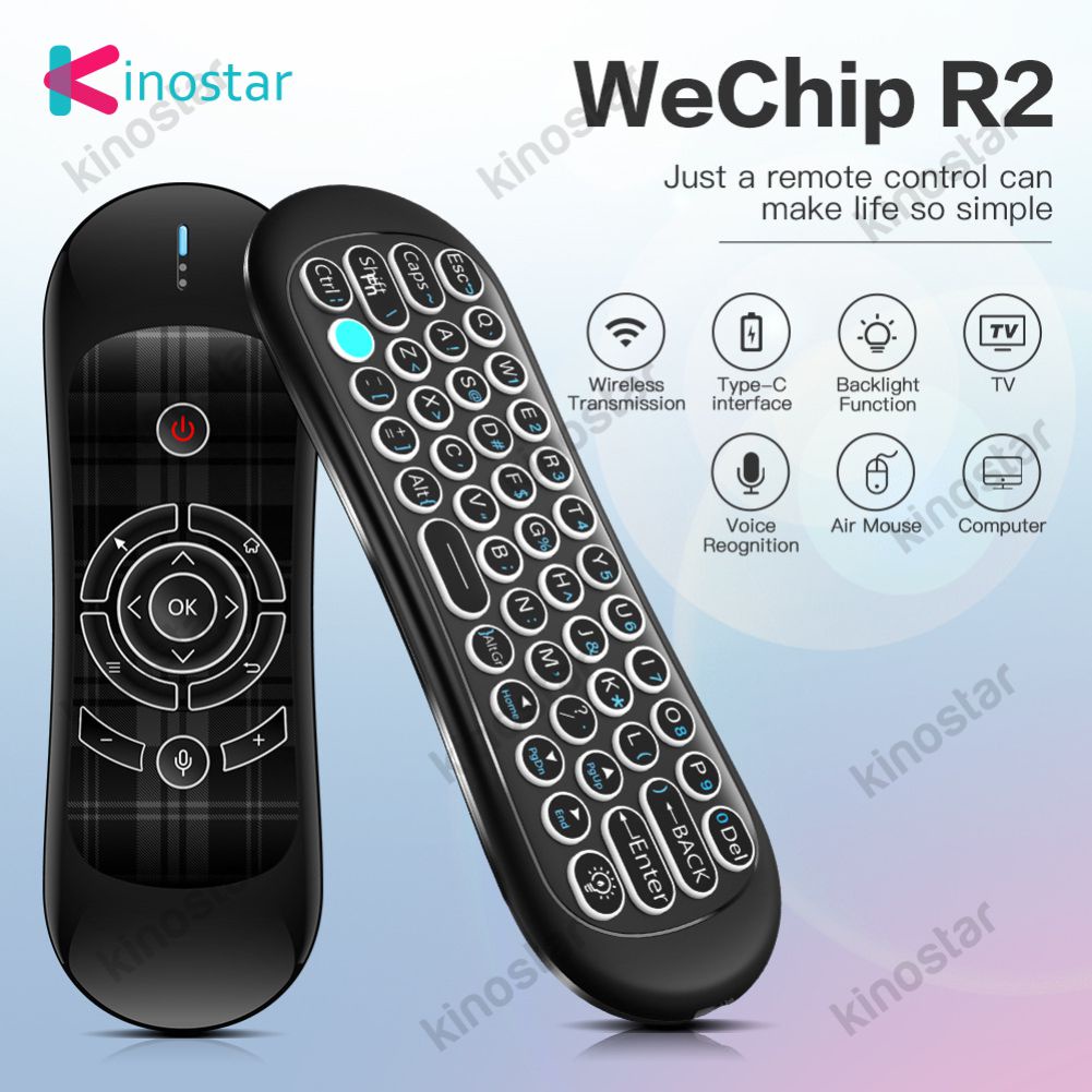 Wechip R2 Thông Minh Điều Khiển Từ Xa Bàn Phím Mini Cho Android Chơi Game Tv Box Mini Pc Hồng Ngoại Chức Năng Học.