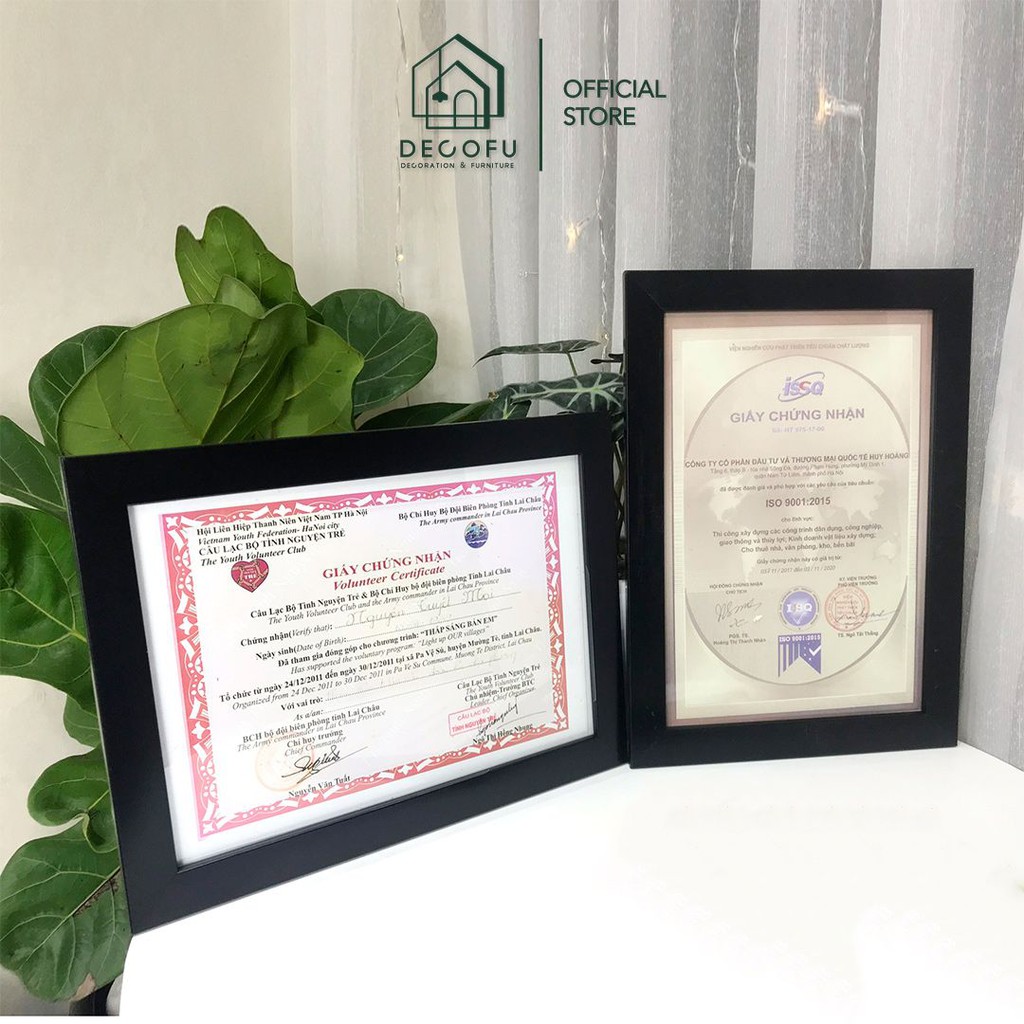 Khung tranh A4 Decofu, khung ảnh treo tường 21x30 viền trơn và giả gỗ các màu | BigBuy360 - bigbuy360.vn