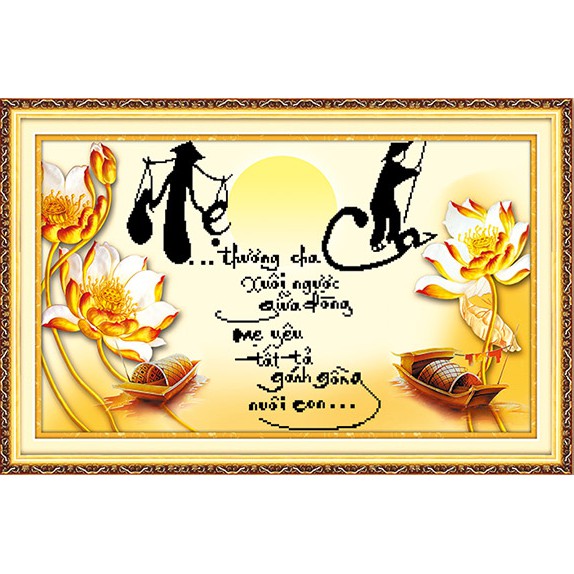 Tranh Đính Đá CHA MẸ (ĐÁ AB CAO CẤP). Kích Thước: 75cm x 48cm | BigBuy360 - bigbuy360.vn