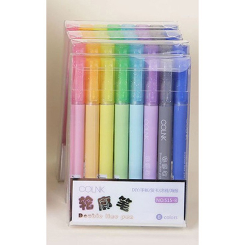 Seng Bút Đánh Dấu Hai Đường Viền Kim Loại Cao Cấp Vẽ Phác Thảo Ký Tên Cho Sổ Lưu Niệm Nghệ Thuật