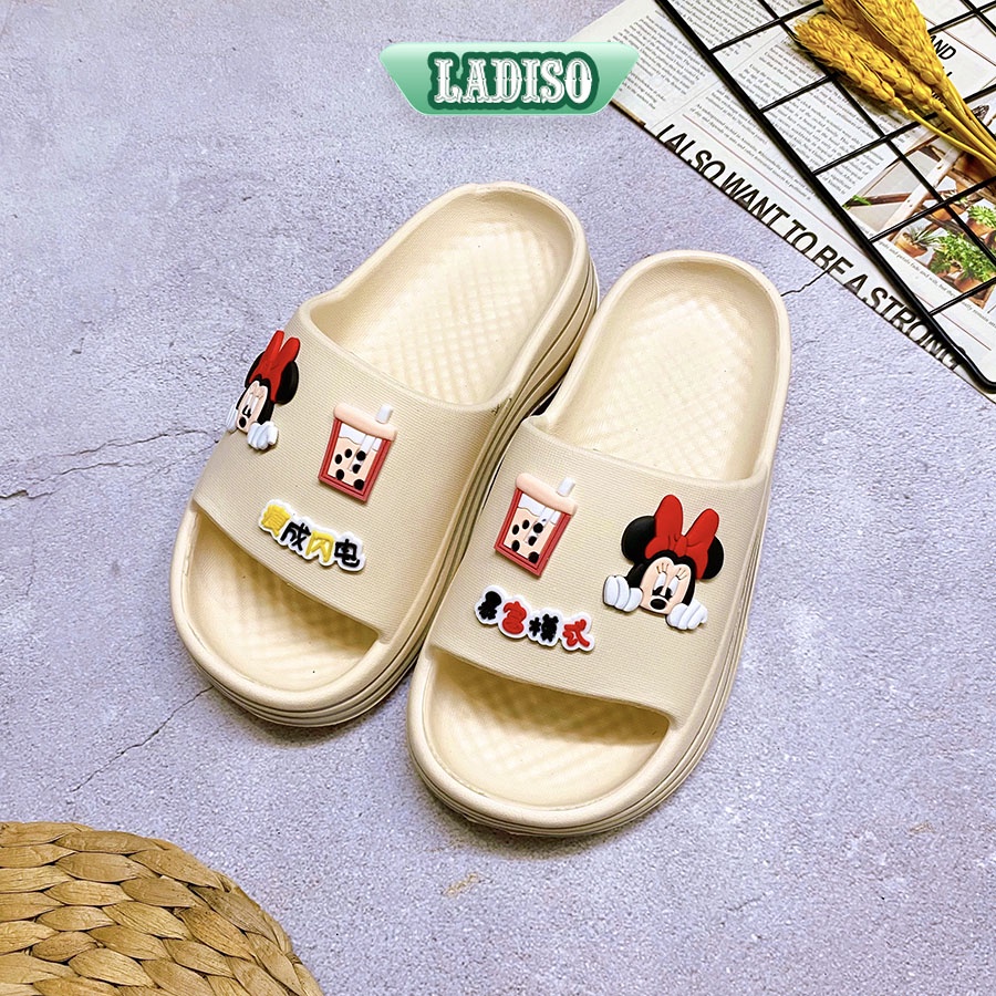 Dép quai ngang nữ chất liệu eva siêu nhẹ siêu êm mẫu trà sữa siêu hot LADISO TT415