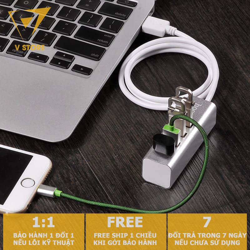 HUB BỘ SẠC CHIA 4 CỔNG USB 2.0 HOCO HB1 TỐC ĐỘ CAO - DÀI 80MM [HOCO ĐÀ NẴNG]