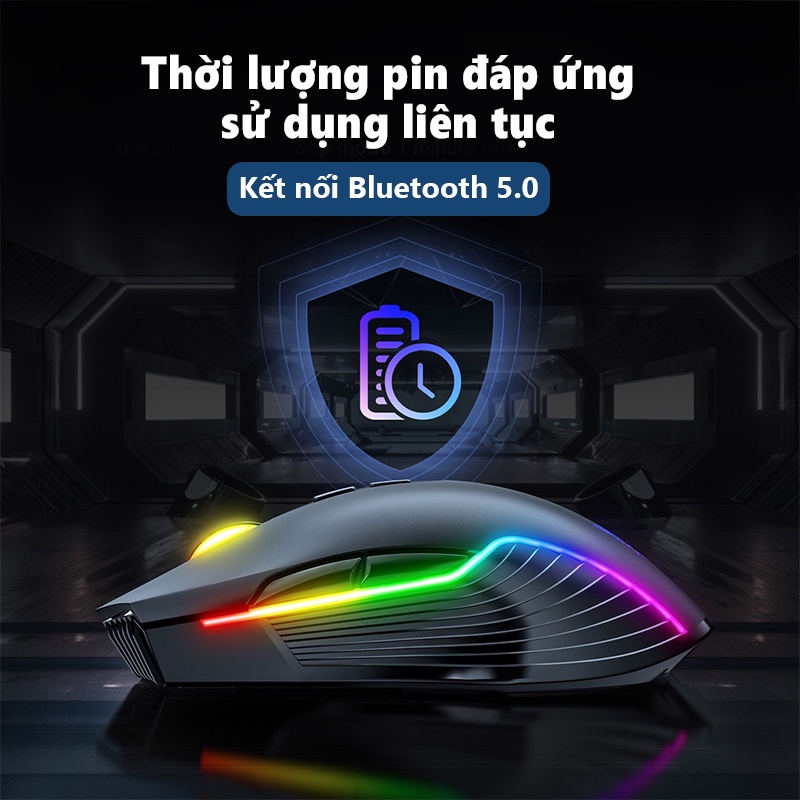 ONIKUMA CW905 Chuột chơi game không dây Bluetooth RGB kết nối không dây 2.4GHz Có thể chuyển đổi DPI 5 tốc độ