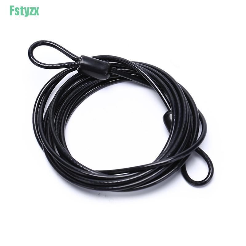 fstyzx 200CM x 2.5MM Cycling Sport Security Loop Cable Lock Bicycle Scooter U-Lock new