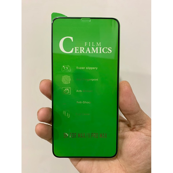 Cường lực gốm dẻo IPHONE 11promax/ xsmax SIÊU BỀN, không vỡ viền, chống bám vân tay tốt [2 triệu năm cũng không vỡ]