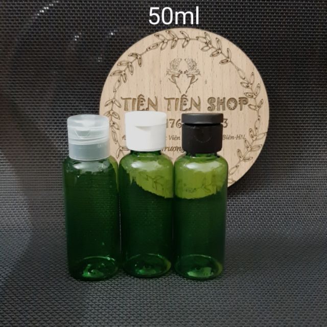 Chai nhựa 50m xanh lá nắp bật