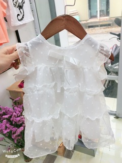 váy ren tầng cho bé gái
